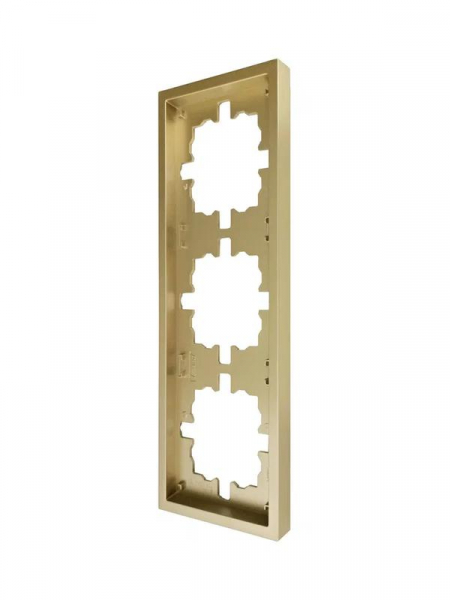 Рамка 3-мест. горизонт. ZIMA зол. LEZARD 704-3600-148