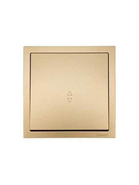 Выключатель проходной 1-кл. СП ZIMA IP20 10А безвинт. зажим зол. LEZARD 704-3688-105QC