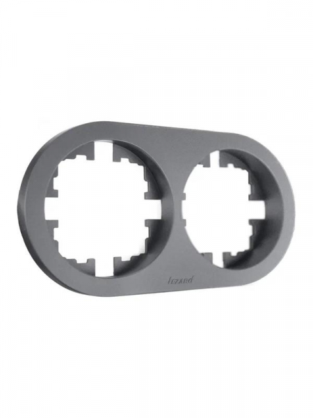 Рамка 2-м OSEN горизонт. круглая сер. матов. LEZARD 744-7400-147