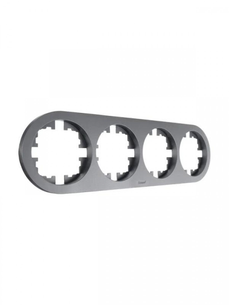 Рамка 4-м OSEN горизонт. круглая сер. матов. LEZARD 744-7400-149