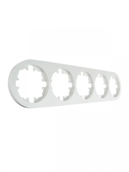 Рамка 5-м OSEN горизонт. круглая бел. LEZARD 744-0200-150