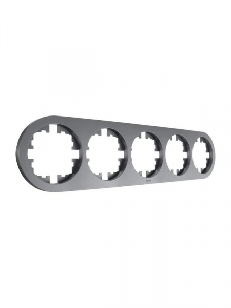 Рамка 5-м OSEN горизонт. круглая сер. матов. LEZARD 744-7400-150