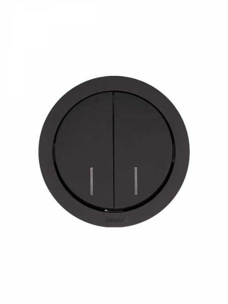 Выключатель 2-кл. СП OSEN 10А IP20 с подсветкой механизм черн. бархат LEZARD 743-4288-112