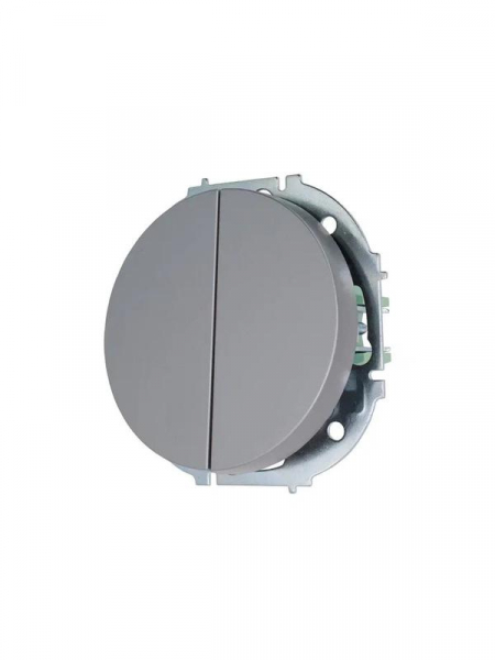 Выключатель 2-кл. СП OSEN 10А IP20 механизм сер. матов. LEZARD 743-7488-101