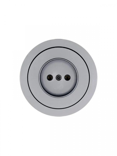 Розетка 1-м СП OSEN без заземл. ПБТ механизм сер. матов. LEZARD 743-7488-121B
