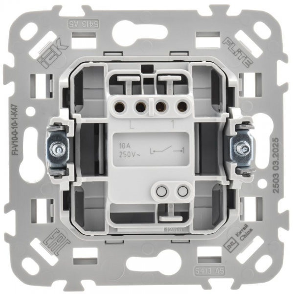 Выключатель 1-кл. СП FLITE ВС11-1-0-ФлА 10А механизм алюм. IEK FI-V10-0-10-1-K47