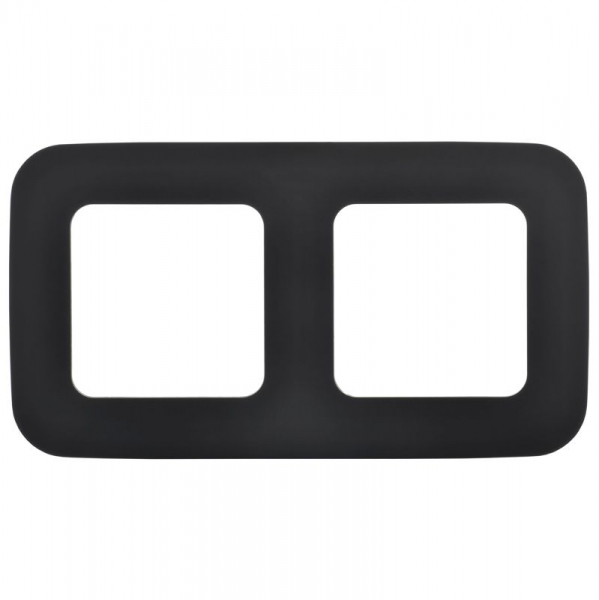 Рамка 2-м СП FLITE РУ-2-А-ФлЧ черн. IEK FI-M22-31-20-K02