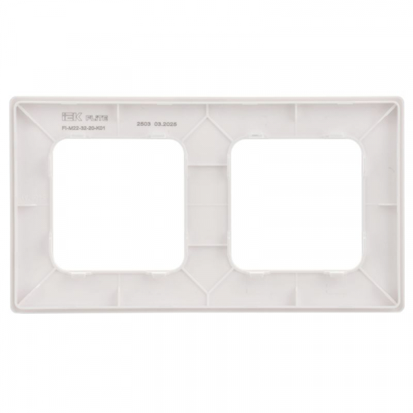 Рамка 2-м СП FLITE РУ-2-К-ФлБ бел. IEK FI-M22-32-20-K01