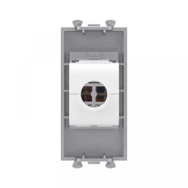 Розетка компьютерная 1мод. Avanti "Закаленная сталь" RJ45 кат.5E без шторок модульная механизм DKC 4404661