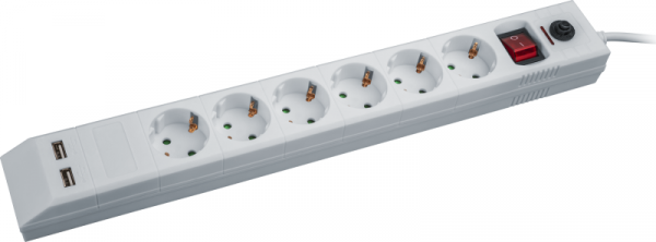 Удлинитель с сетевым фильтром 6х1.8м с заземл. 16А IP20 71 864 NSP-USB-06-180-ESC-3х1 3х1 Navigator 71864