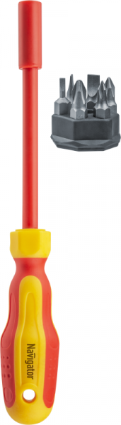 Отвертка 80 285 NHT-Оtd02-H6 (сменные биты 6шт) Navigator 80285