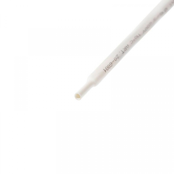 Трубка термоусадочная 6.0/3.0 1м бел. Rexant 20-6001