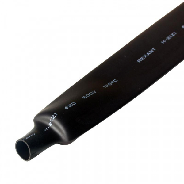 Трубка термоусадочная 20.0/10.0 1м черн. Rexant 22-0008