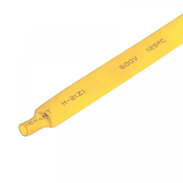 Трубка термоусадочная 8.0/4.0 1м желт. REXANT 20-8002