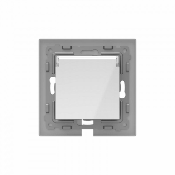 Розетка 1-м СП Pixel IP44 с заземл. с крышкой механизм бел. TOKOV ELECTRIC TKE-PX-R1ZSW1-C01-IP44