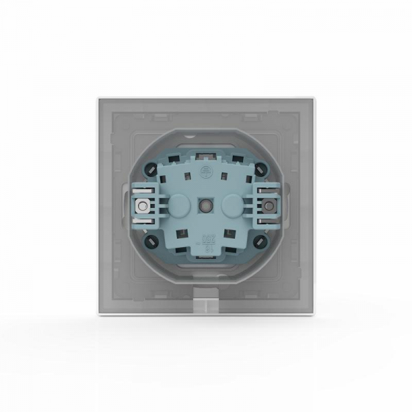 Розетка 1-м СП Pixel IP44 с заземл. с крышкой механизм бел. TOKOV ELECTRIC TKE-PX-R1ZSW1-C01-IP44