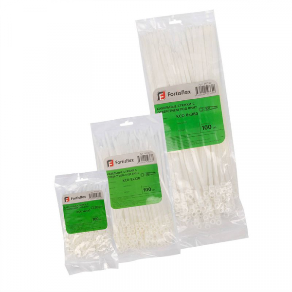 Хомут кабельный КСО 4х150 нейл. бел. (уп.100шт) Fortisflex 80529