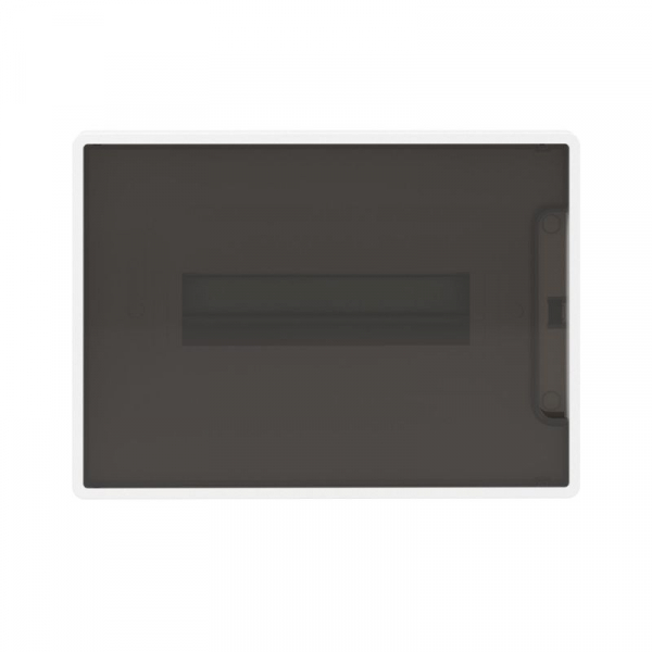 Щиток встраиваемый FRAME 12мод с тонированной дверцей с 2 шинами PEN на 6 и 8 отверст. бел. DKC F12B1WD