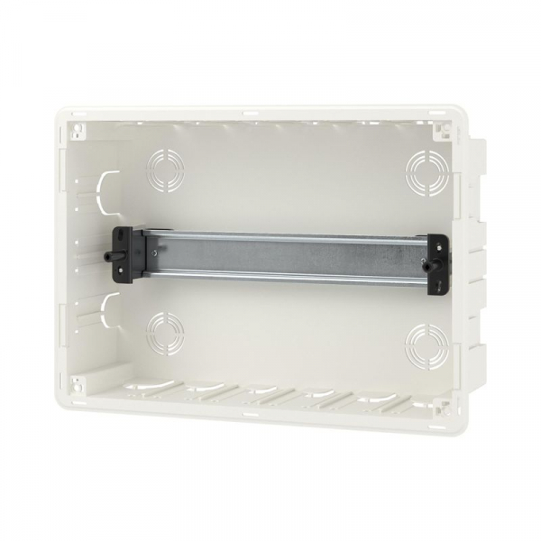 Щиток встраиваемый FRAME 12мод с тонированной дверцей с 2 шинами PEN на 6 и 8 отверст. бел. DKC F12B1WD