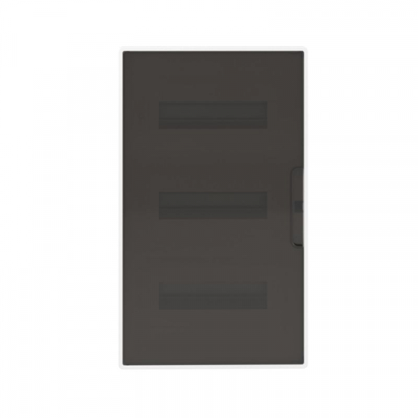 Щиток встраиваемый FRAME 36мод с тонированной дверцей с 4 шинами PEN (2шт на 8 отверст. и 2шт на 10 отверст.) бел. DKC F36B1WD