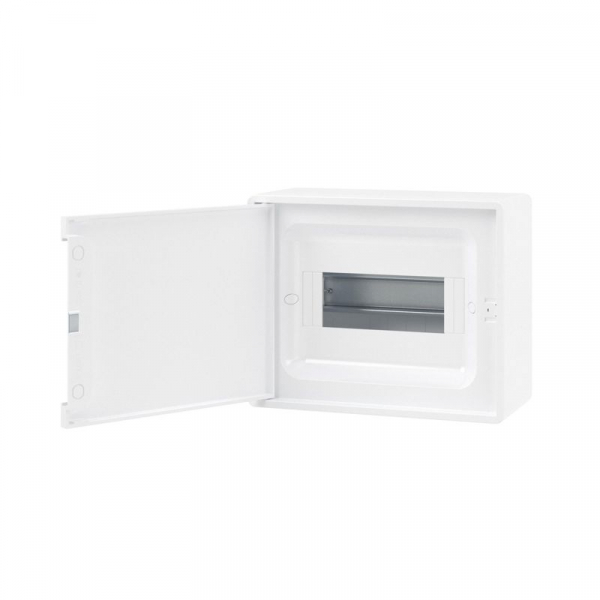 Щиток настенный FRAME 8мод. с бел. дверцей с 2 шинами PEN на 6 и 8 отверст. бел. DKC F08W1WW