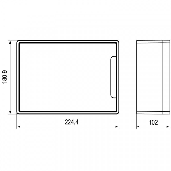 Щиток настенный FRAME 8мод. с бел. дверцей с 2 шинами PEN на 6 и 8 отверст. бел. DKC F08W1WW