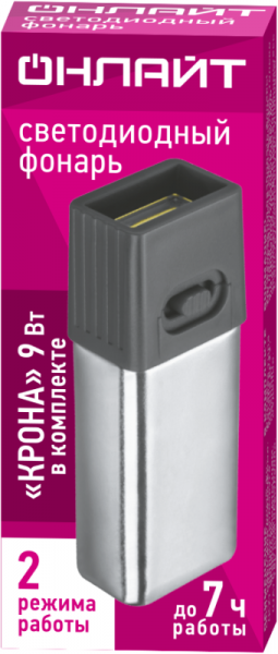Фонарь светодиодный мини 90 889 OPT-CP10-6F22 пласт. 1СОВ 1Вт 2реж. 50лм IP20 ОНЛАЙТ 90889