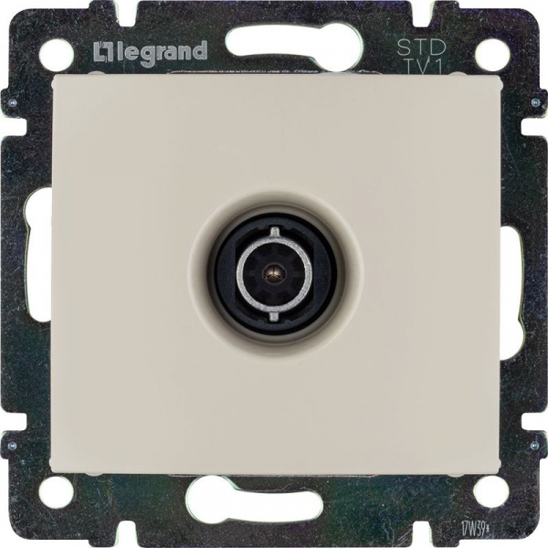 Розетка телевизионная TV СП Valena 1.5дБ 2400МГц с топологией "звезда" механизм сл. кость IEK 774329