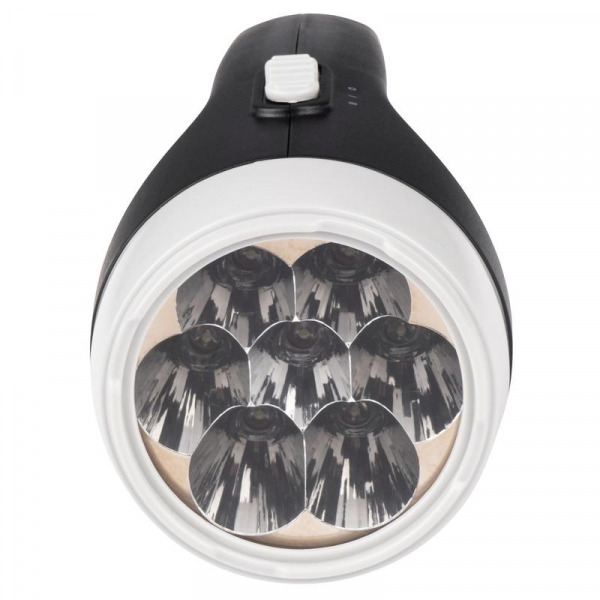 Фонарь аккумуляторный ручной AccuF2-L07-bk 7LED 2 режима: 100проц./25проц. аккум. 0.4А.ч выдвижная вилка индикатор зарядки черн. ФАZА 5000810
