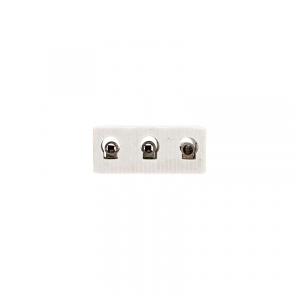 Клемма керамическая винтовая 12кв.мм 3 пары контактов с крепежным отверстием (уп.45шт) Rexant 07-6227