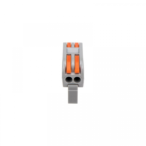 Клемма строительно-монтажная СМК проходная 222-422D 2п 0.08-4кв.мм с креплением на DIN-рейку сер. (уп.5шт) Rexant 07-5239-05