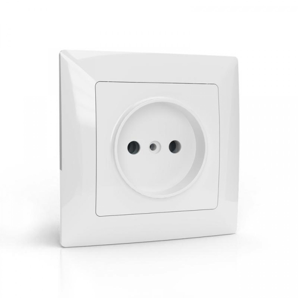 Розетка 1-м СП AVA 16А IP20 без заземл. без защ. шторок в сборе бел. TOKOV LIGHT TKL-AV-R1F-C01