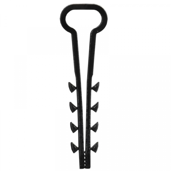 Дюбель-хомут 10х5мм для плоского кабеля нейлон черн. (уп.100шт) GENERICA UDH14-10-05-100-K02-G