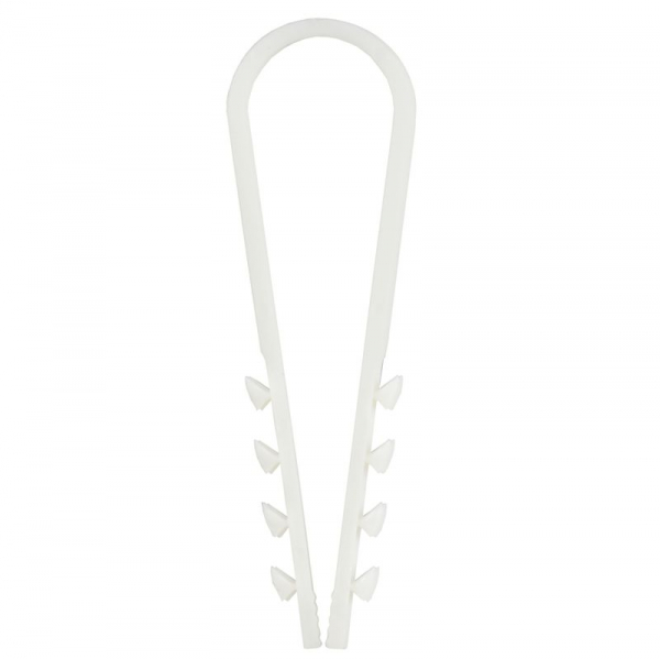 Дюбель-хомут 11х18мм для круглого кабеля нейлон бел. (уп.100шт) GENERICA UDH13-11-18-100-K01-G