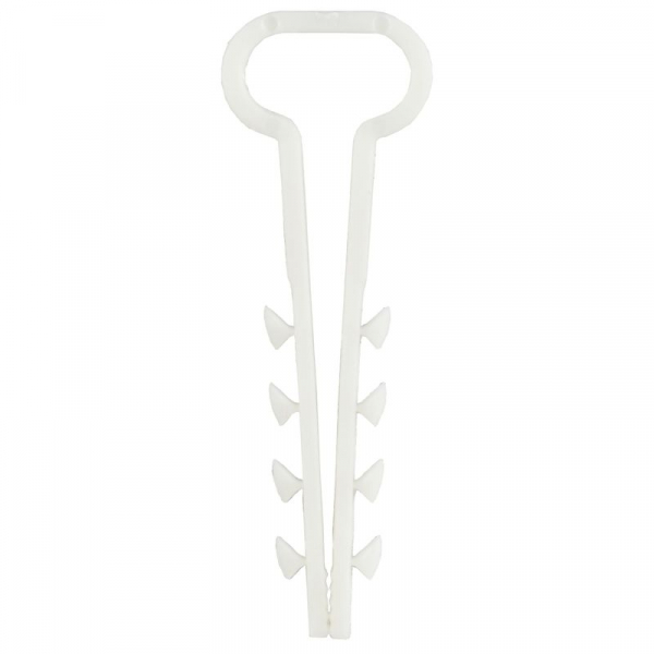 Дюбель-хомут 12х6мм для плоского кабеля нейлон бел. (уп.100шт) GENERICA UDH14-12-05-100-K01-G