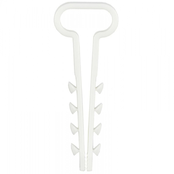 Дюбель-хомут 14х6мм для плоского кабеля нейлон бел. (уп.100шт) GENERICA UDH14-14-06-100-K01-G