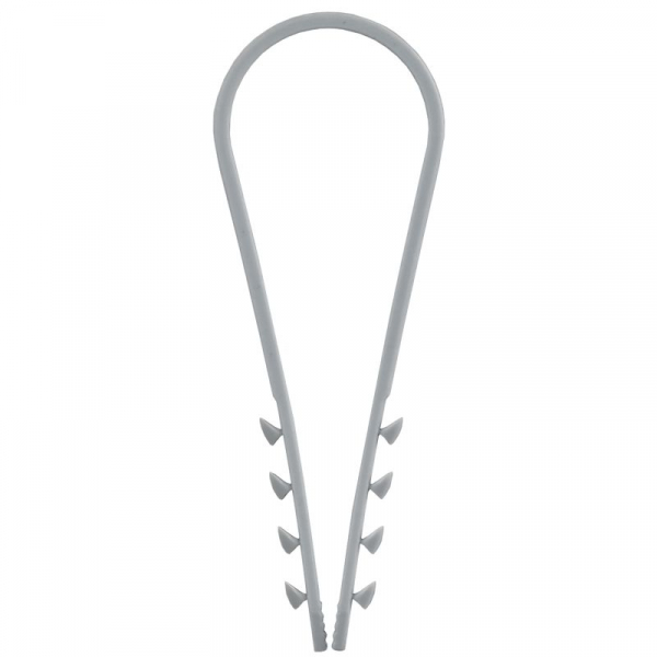 Дюбель-хомут 19х25мм для круглого кабеля нейлон сер. (уп.100шт) GENERICA UDH13-19-25-100-K03-G