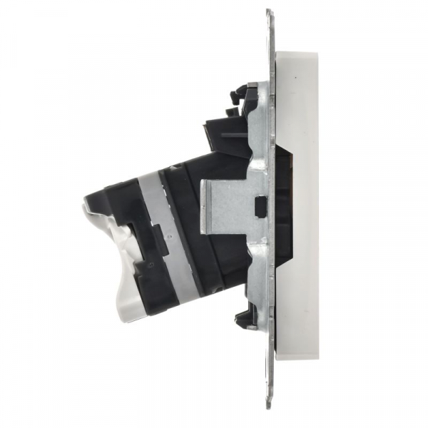 Розетка компьютерная Brite RJ45 кат.5E РК10-БрБ механизм бел. IEK BR-K10-1-K01-PRO