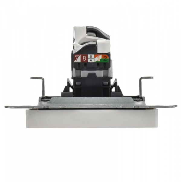 Розетка компьютерная Brite RJ45 кат.5E РК10-БрБ механизм бел. IEK BR-K10-1-K01-PRO