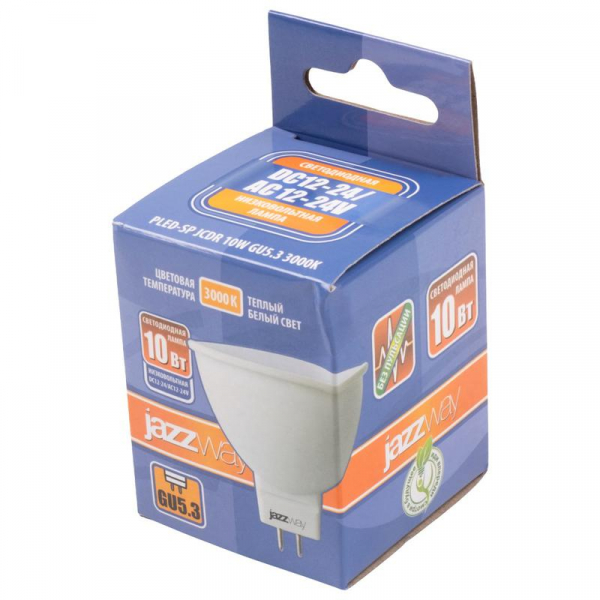 Лампа светодиодная низковольтная PLED-SP JCDR 10Вт 3000К GU5.3 12-24В Pro JazzWay 5049703