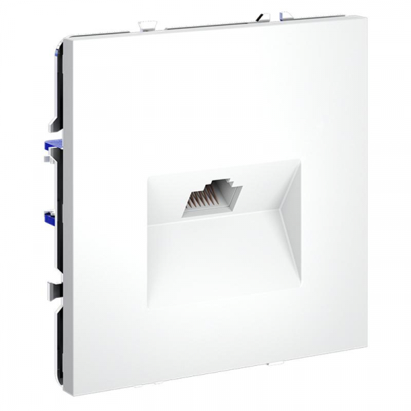 Розетка компьютерная 1-м СП S70 RJ45 кат.6 механизм бел. матов. Voltum VLS060102