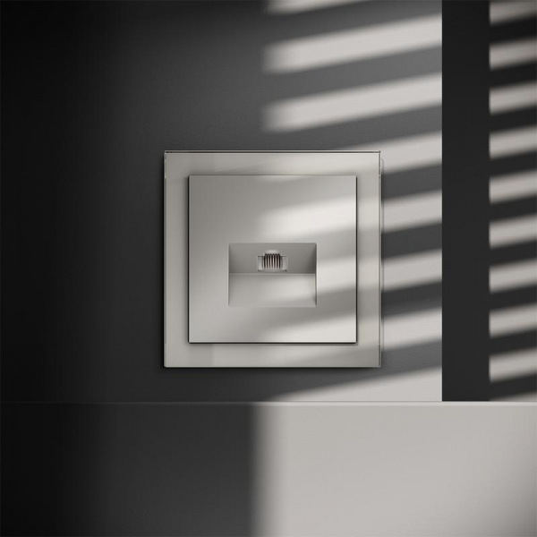 Розетка компьютерная 1-м СП S70 RJ45 кат.6 механизм кашемир Voltum VLS060103