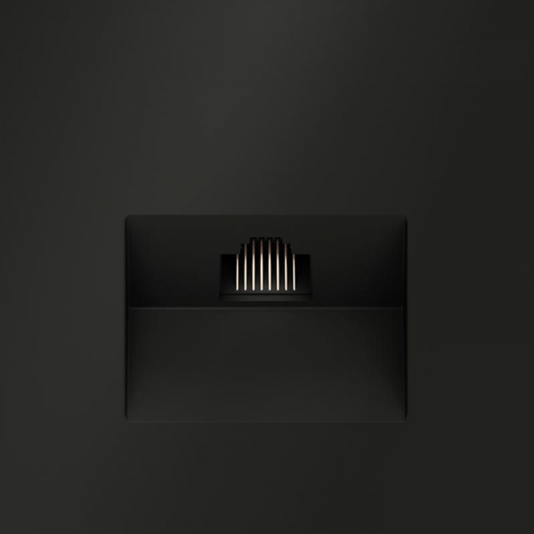 Розетка компьютерная 1-м СП S70 RJ45 кат.6 механизм черн. матов. Voltum VLS060108