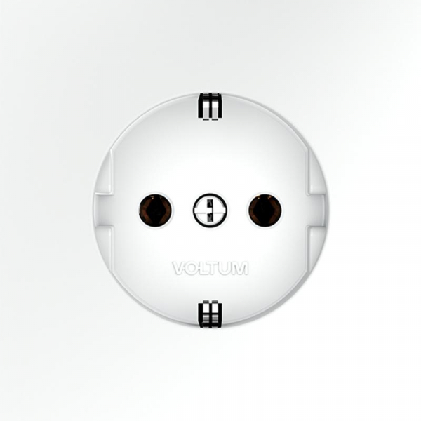 Розетка 1-м СП S70 16А с заземл. механизм бел. матов. Voltum VLS040102