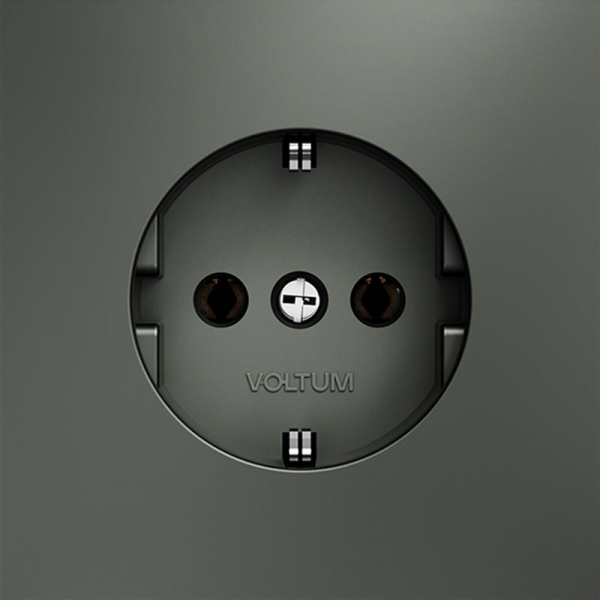 Розетка 1-м СП S70 16А с заземл. механизм титан Voltum VLS040106