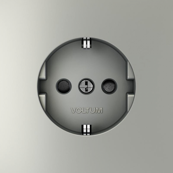 Розетка 1-м СП S70 16А с заземл. защ. шторки механизм сталь Voltum VLS040205