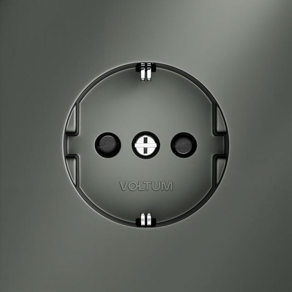 Розетка 1-м СП S70 16А с заземл. защ. шторки механизм титан Voltum VLS040206