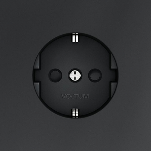 Розетка 1-м СП S70 16А с заземл. защ. шторки механизм графит Voltum VLS040207