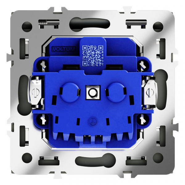 Розетка 1-м СП S70 16А с заземл. защ. шторки + крышка механизм графит Voltum VLS040307