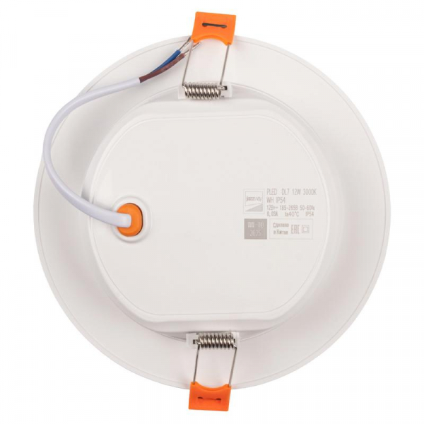 Светильник светодиодный PLED DL7 12Вт 3000К IP54 1020лм WH встраив. бел. Pro JazzWay 5069060